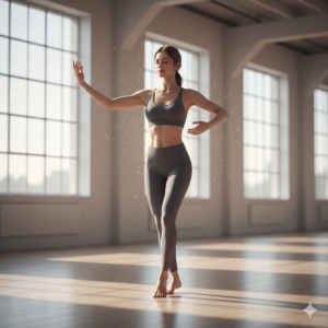 Balanced and smooth body movement during flow state workout